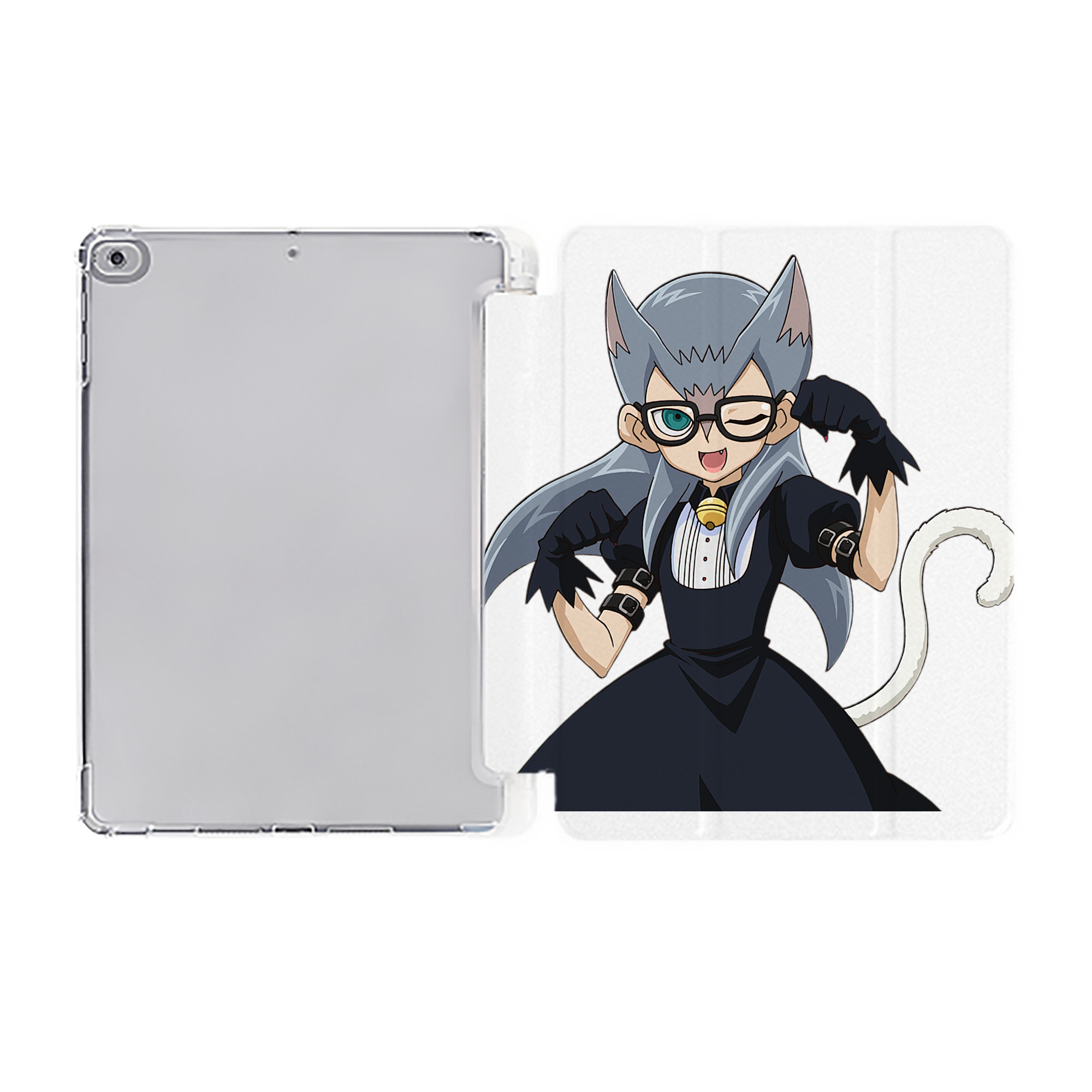 （画像用） 遊☆戯☆王 Yu-Gi-Oh! IPad ケース ペン収納付き 三つ折りスタンド PUレザー×シリコン 対応機種9.5/10.5/10.9インチ